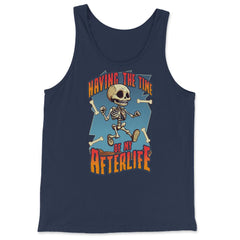 Gothic Skeleton Having the Time of My Afterlife design - Tank Top - Navy