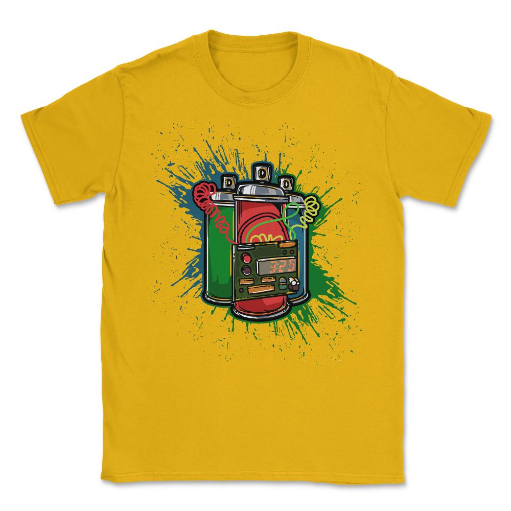 Spray Paint Can Time Bomb graphic Unisex T-Shirt