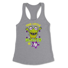 This Little Monster is Ten Funny 10th Birthday Theme graphic Women's