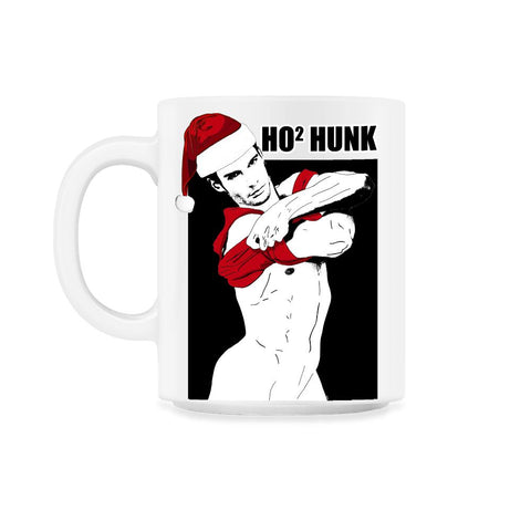HO HO HUNK Christmas t shirt 11oz Mug