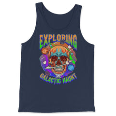 Exploring The Galactic Haunt Space Skull Design product - Tank Top - Navy