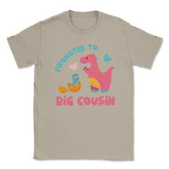 Funny Promoted To Big Cousin Cute Dinosaurs Family print Unisex - Cream