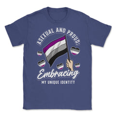 Asexual and Proud: Embracing My Unique Identity design Unisex T-Shirt - Purple