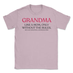 Funny Grandma Definition Like A Mom Without The Rules Cute design - Light Pink