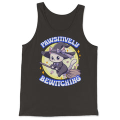 Pawsitively Bewitching Cat Witch Design graphic - Tank Top - Black