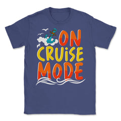 Cruise Vacation or Summer Getaway On Cruise Mode print Unisex T-Shirt - Purple