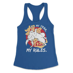 Middle Finger Rabbit Chinese New Year Rabbit Chinese design Women's - Royal