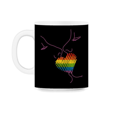 Rainbow Flag Kiss Gay Pride product 11oz Mug