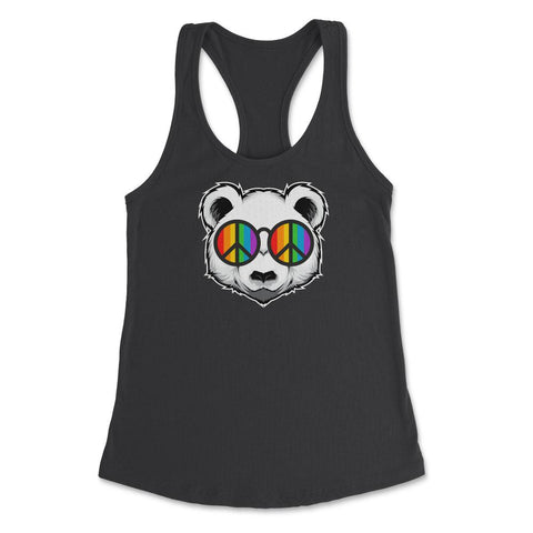 Gay Bear Wearing Rainbow Pride Flag LGBTQ Sunglasses graphic Women's