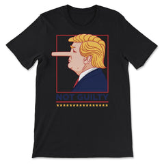 “Not Guilty” Funny anti-Trump Political Humor anti-Trump design - Premium Unisex T-Shirt - Black