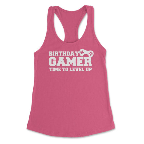 Funny Birthday Gamer Time To Level Up Gaming Lover Humor product - Hot Pink