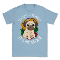 Pug with Headphones Listening to Music Funny & Cute Gift design