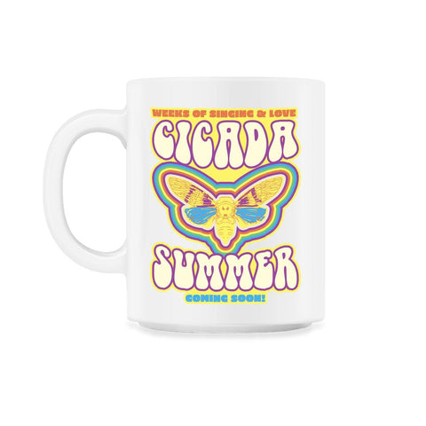 Cicada Summer Retro Vintage Art Meme design 11oz Mug