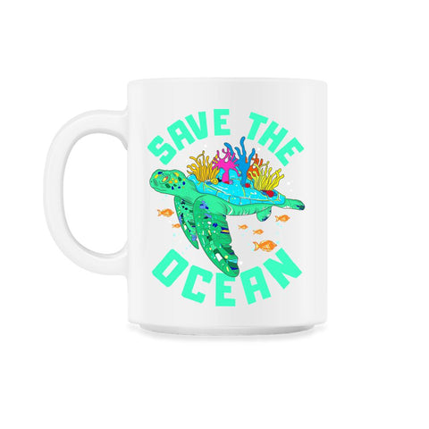 Save the Ocean Turtle Gift for Earth Day product 11oz Mug