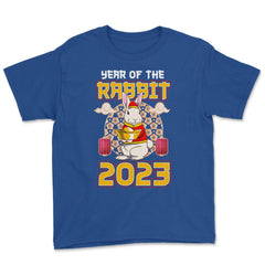 Chinese Year of Rabbit 2023 Chinese Aesthetic design Youth Tee - Royal Blue