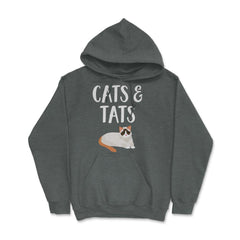 Funny Cats And Tats Tattooed Cat Lover Pet Owner Humor product Hoodie - Dark Grey Heather