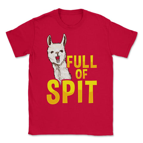Funny Alpaca Full of Spit Hilarious Llama Meme graphic Unisex T-Shirt