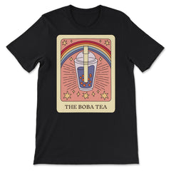 The Boba Tea Foodie Tarot Card Bubble Tea Lover design - Premium Unisex T-Shirt - Black