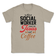 Christian Social Worker Runs On Jesus And Coffee Humor product Unisex - Cream