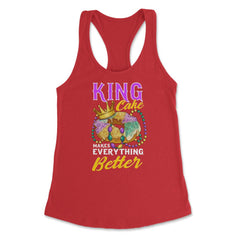 Mardi Gras King Cake Makes Everything Better Funny product Women's - Red