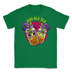 Halloween Bubble Tea Cute Kawaii Design graphic Unisex T-Shirt - Green