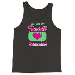 Valentine's Day You are My Favorite Notification Social Icon graphic - Tank Top - Black