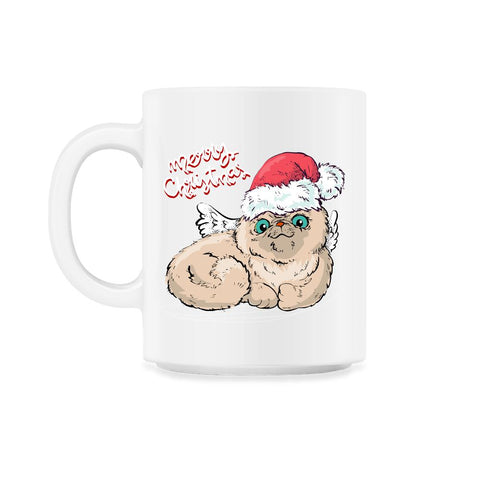 Merry Christmas Angel Cat Funny Humor T-Shirt Tee Gift 11oz Mug