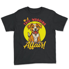 Jack Russell Terrier It's A Tail-Wagging Affair! Quote Print product - Youth Tee - Black