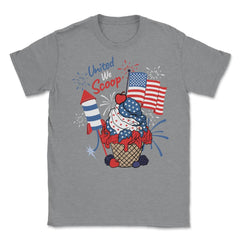 Patriotic Ice Cream Cup American Flag Independence Day print Unisex - Grey Heather