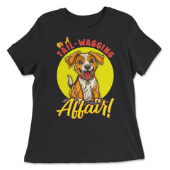 Jack Russell Terrier It's A Tail-Wagging Affair! Quote Print product - Women's Relaxed Tee - Black