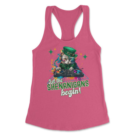 Let the Shenanigans Begin! DJ Cat Music St Patrick’s Humor product - Hot Pink