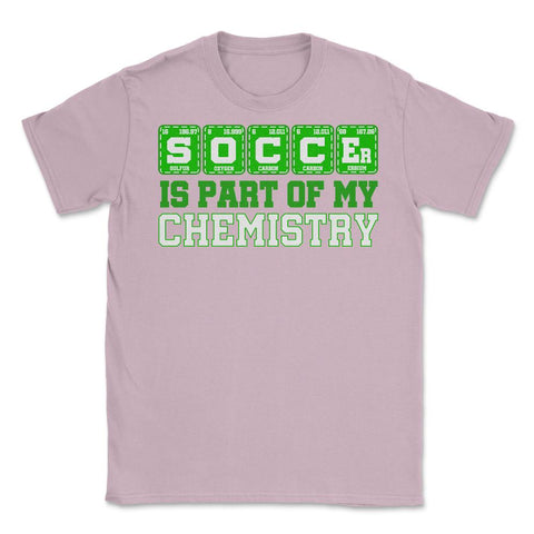Soccer is Part of My Chemistry Periodic Table of Elements graphic - Light Pink