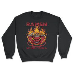 Devil Ramen Bowl Halloween Spicy Hot Graphic print - Unisex Sweatshirt - Black