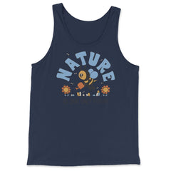 Nature is Our Only Future Environmental Awareness Earth Day design - Tank Top - Navy