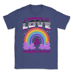 Asexual A Rainbow of Love & Understanding product Unisex T-Shirt - Purple