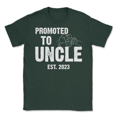Funny Promoted To Uncle Est 2023 Soon To Be Uncle design Unisex - Forest Green