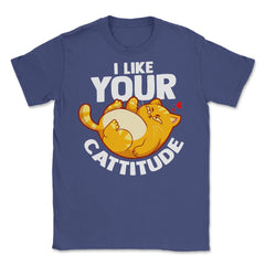 I Like your Cattitude Funny Cat Lover Positive Attitude Pun design - Purple