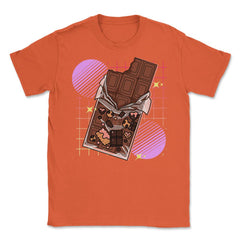 Chocolate Snack Kawaii Aesthetic Pop Art graphic Unisex T-Shirt - Orange