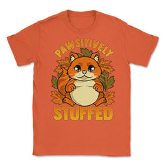 Pawsitively Stuff Cute Thanksgiving Cat Funny Design Gift design - Orange