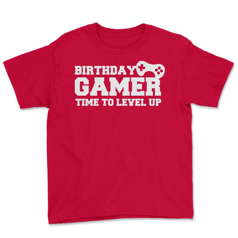 Funny Birthday Gamer Time To Level Up Gaming Lover Humor product - Red