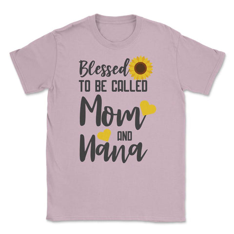 Sunflower Grandmother Blessed To Be Called Mom And Nana graphic - Light Pink