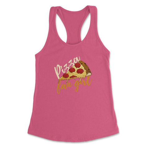 Pizza Fangirl Funny Pizza Humor Gift print Women's Racerback Tank