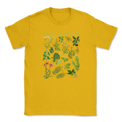 God’s Pharmacy Healing Herbs Gardening Meme product Unisex T-Shirt - Gold