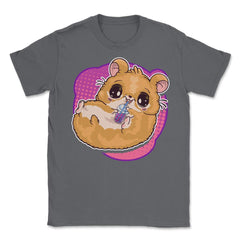 Boba Tea Bubble Tea Cute Kawaii Hamster Gift product Unisex T-Shirt - Smoke Grey