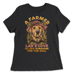 Labrador Farmer Lab’s Dog in Farmer Outfit Labrador product - Women's Relaxed Tee - Black