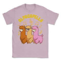 Alpacapella Funny Alpaca Pun Singing Llamas Acapella Meme design - Light Pink