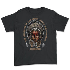 Chieftain Peacock Feathers Motivational Native Americans product - Youth Tee - Black
