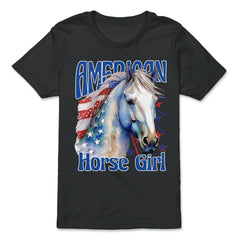 American Horse Girl Proud Patriotic Horse Girl product - Premium Youth Tee - Black