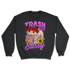 Trash & Sassy Funny Possum Lover Trash Animal Possum Pun product - Unisex Sweatshirt - Black
