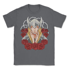Valkyrie & Roses Norse Mythology Vintage Style Design print Unisex - Smoke Grey